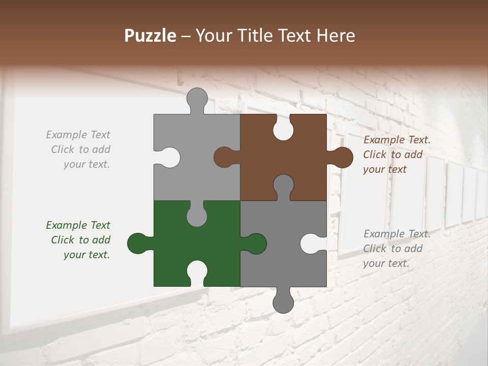 Indoors Cement Block PowerPoint Template