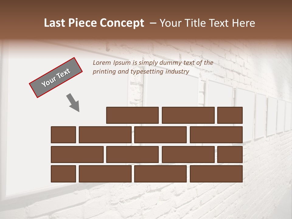 Indoors Cement Block PowerPoint Template