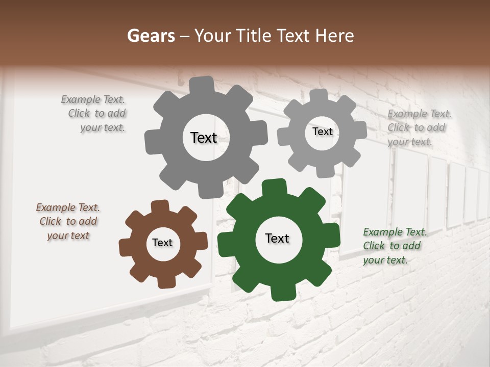 Indoors Cement Block PowerPoint Template