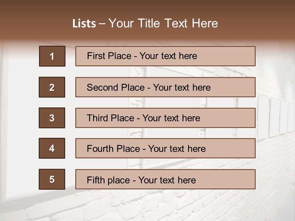 Indoors Cement Block PowerPoint Template