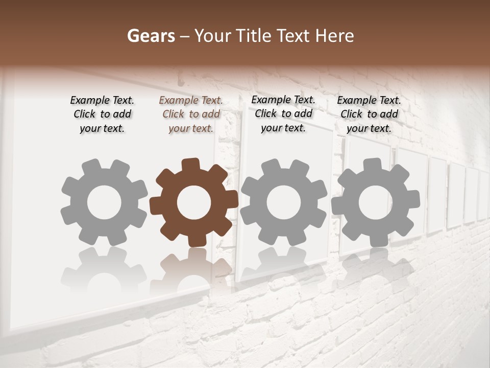 Indoors Cement Block PowerPoint Template