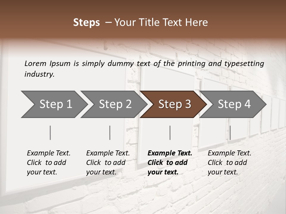 Indoors Cement Block PowerPoint Template