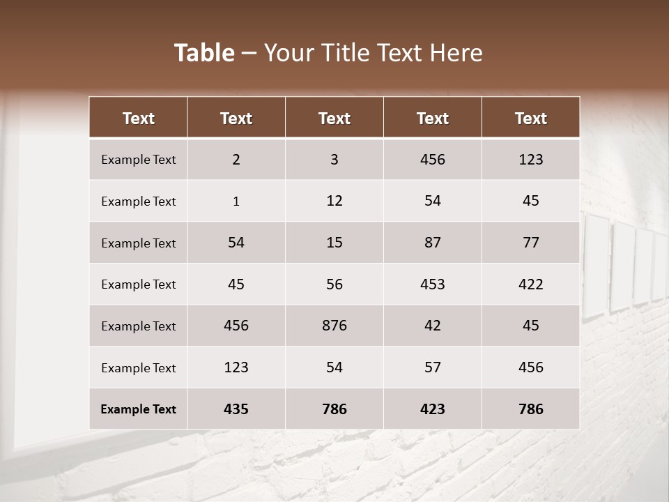 Indoors Cement Block PowerPoint Template