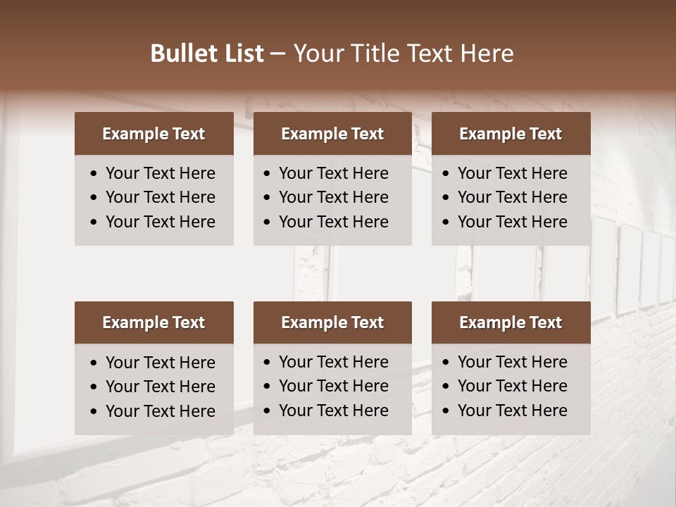 Indoors Cement Block PowerPoint Template