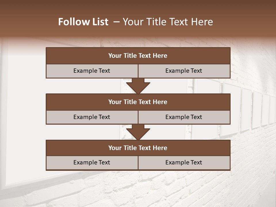 Indoors Cement Block PowerPoint Template