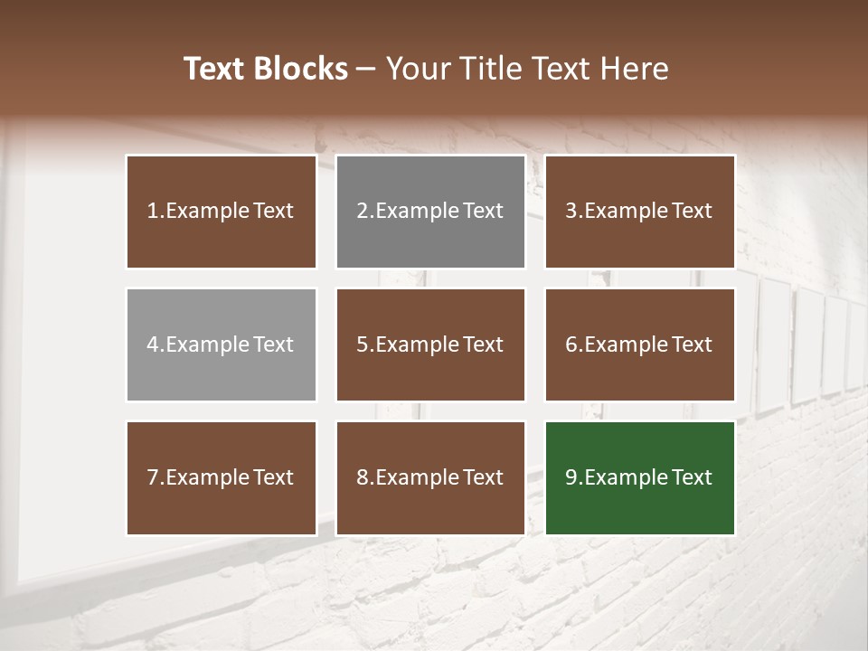 Indoors Cement Block PowerPoint Template