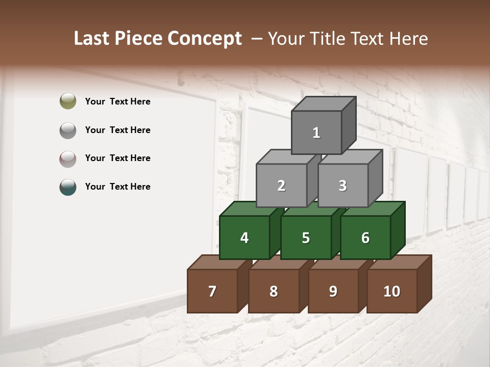 Indoors Cement Block PowerPoint Template