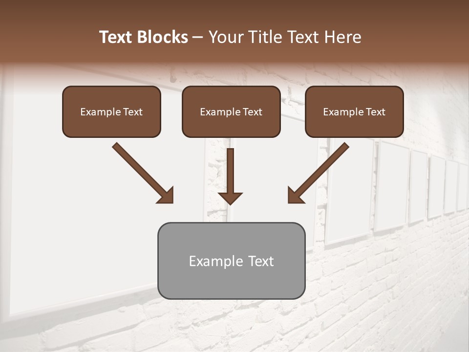 Indoors Cement Block PowerPoint Template