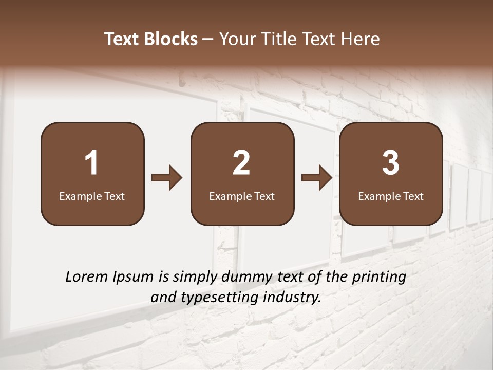 Indoors Cement Block PowerPoint Template