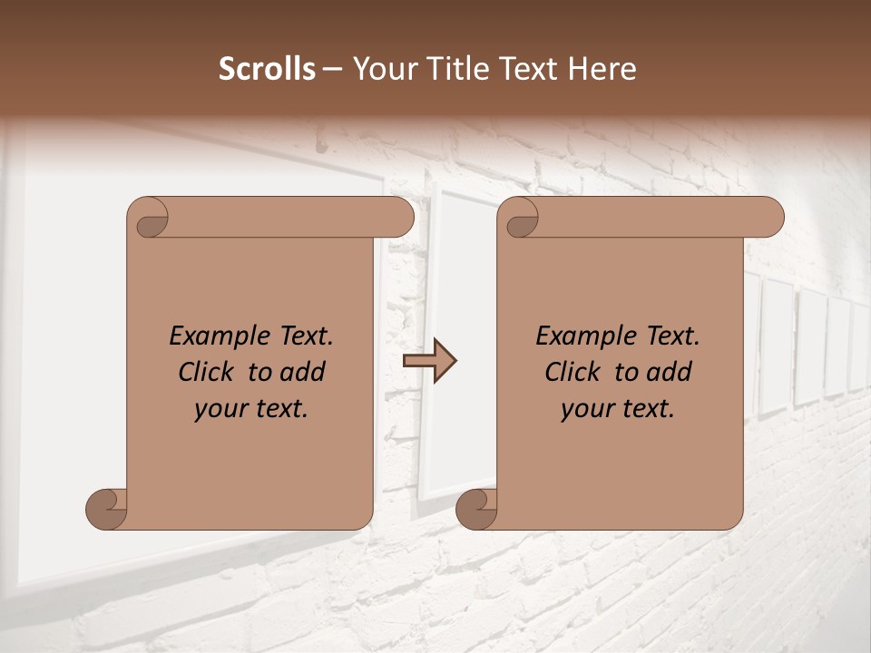 Indoors Cement Block PowerPoint Template
