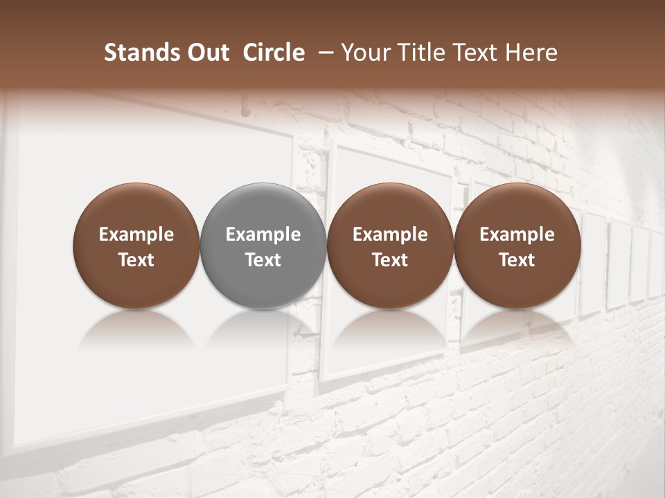 Indoors Cement Block PowerPoint Template