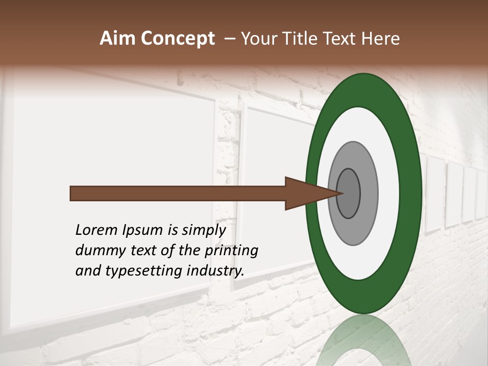 Indoors Cement Block PowerPoint Template