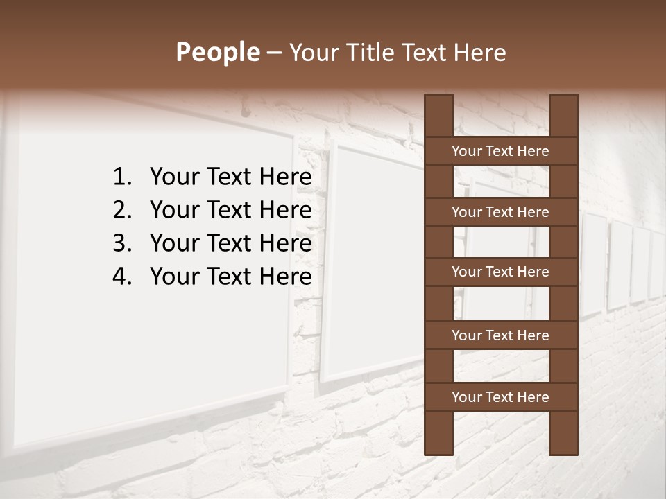 Indoors Cement Block PowerPoint Template