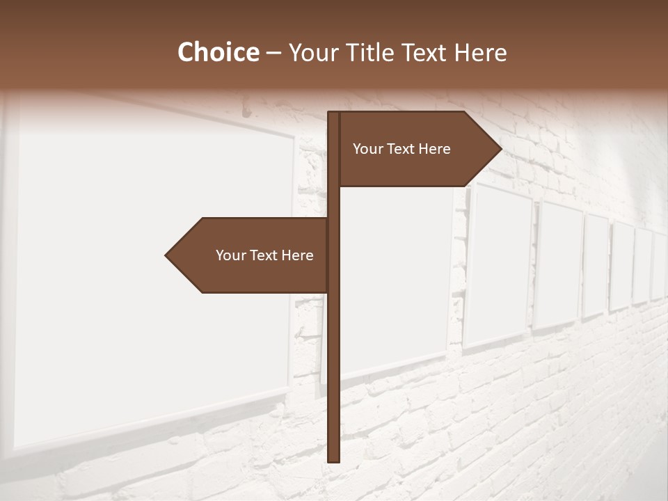 Indoors Cement Block PowerPoint Template