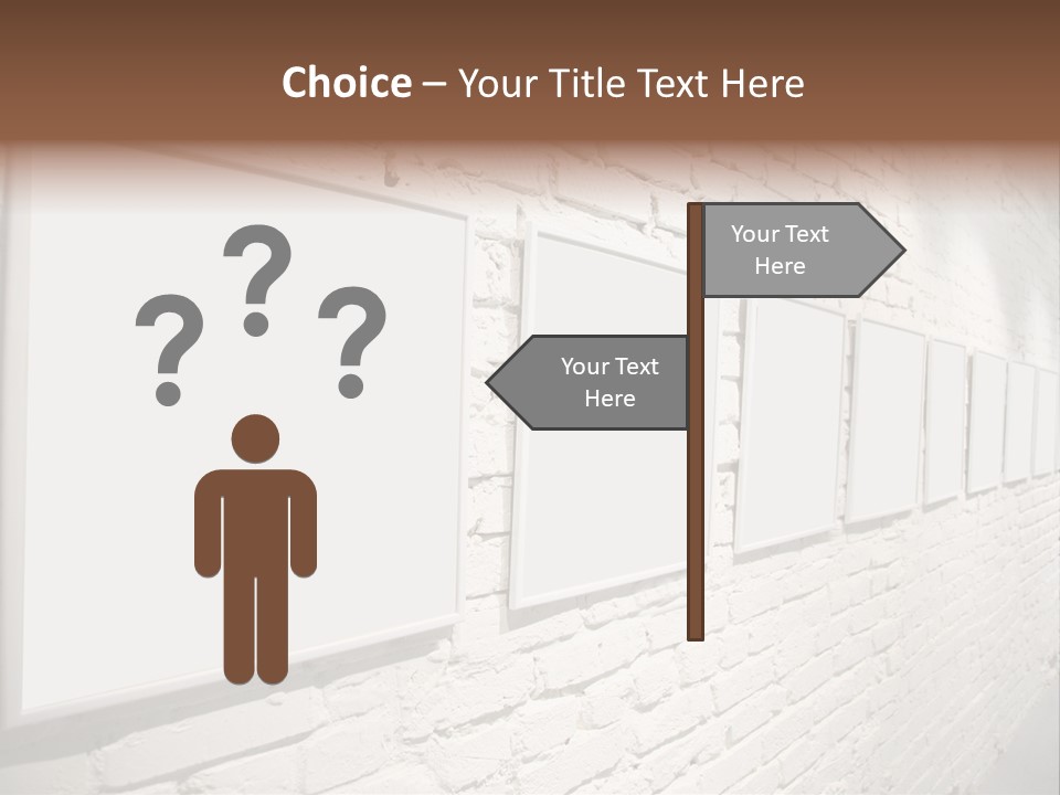 Indoors Cement Block PowerPoint Template
