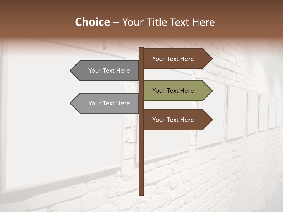 Indoors Cement Block PowerPoint Template