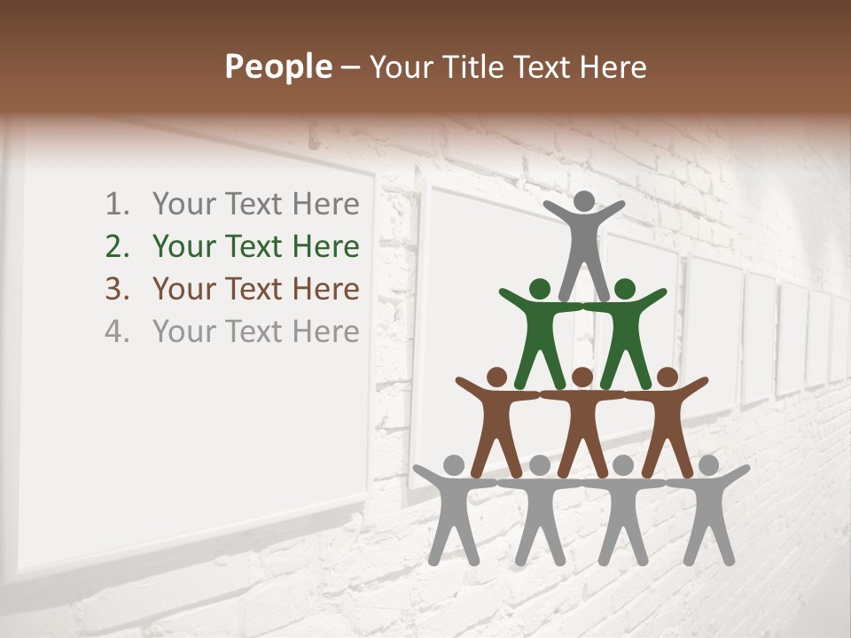 Indoors Cement Block PowerPoint Template