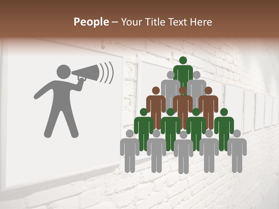 Indoors Cement Block PowerPoint Template