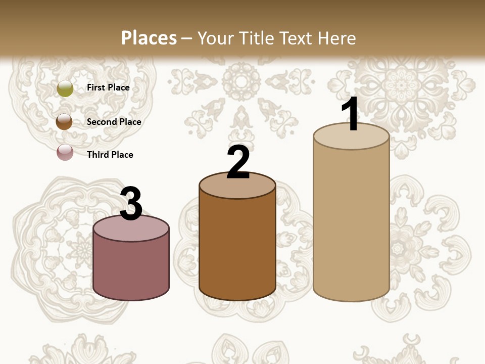 A Set Of Nine Ornamental Designs On A White Background PowerPoint Template