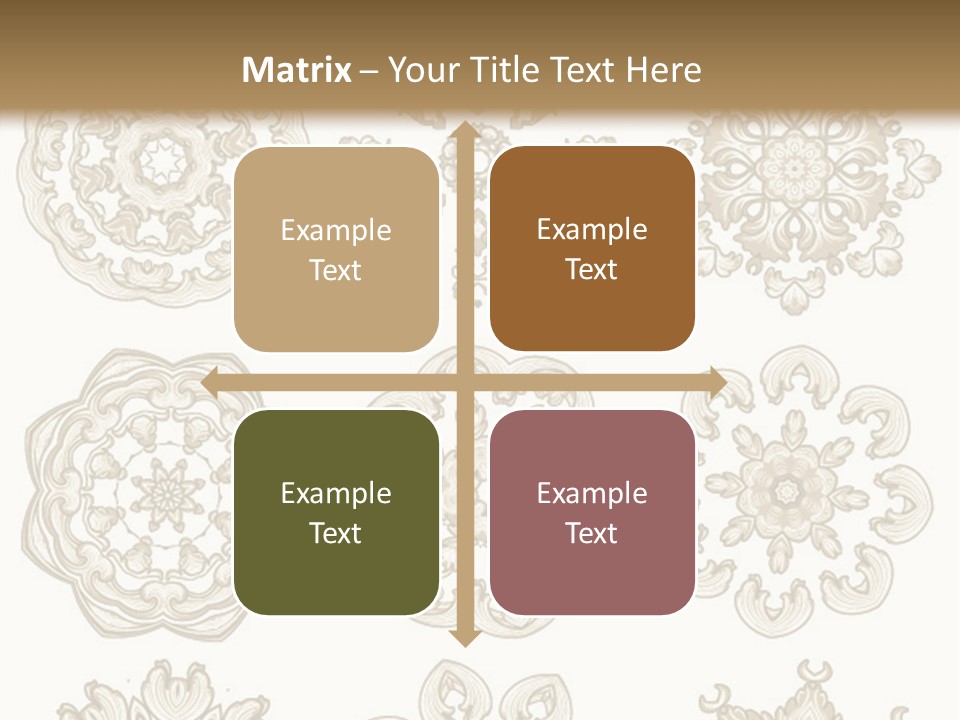 A Set Of Nine Ornamental Designs On A White Background PowerPoint Template