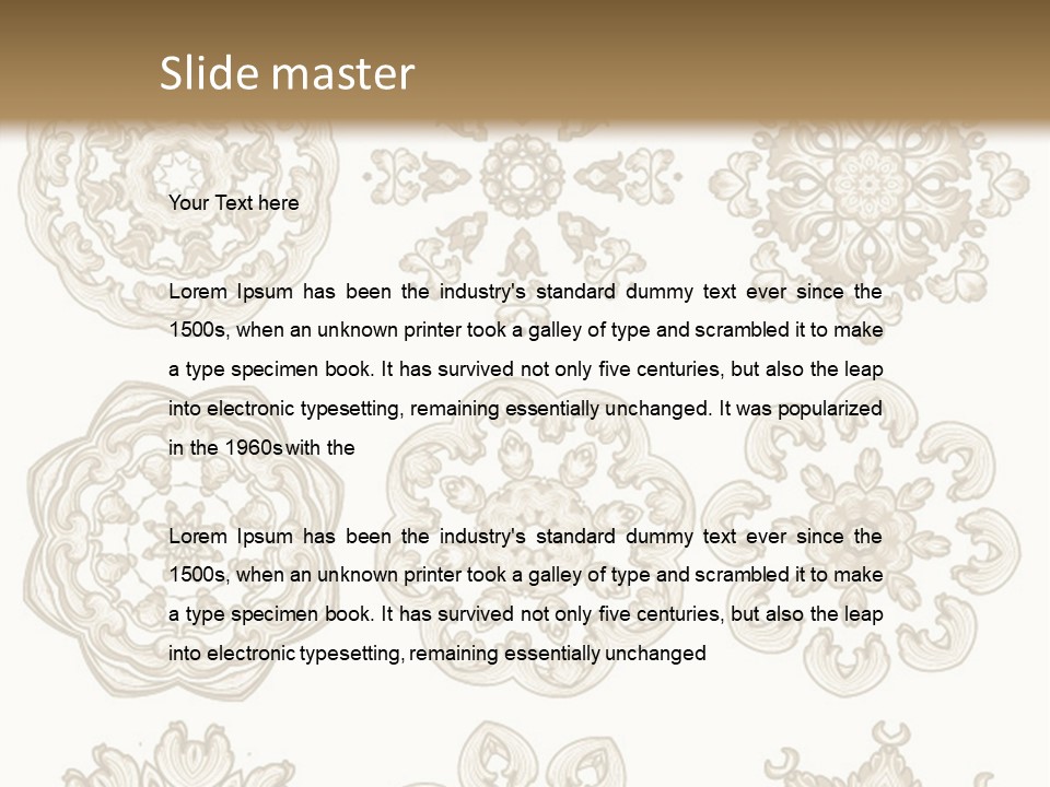 A Set Of Nine Ornamental Designs On A White Background PowerPoint Template