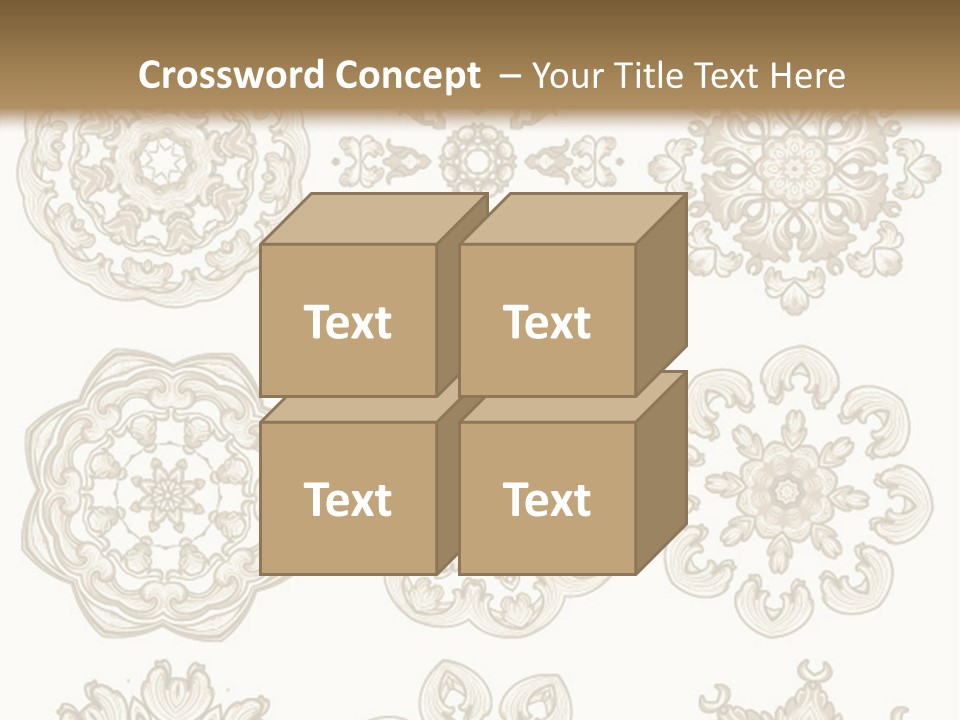 A Set Of Nine Ornamental Designs On A White Background PowerPoint Template