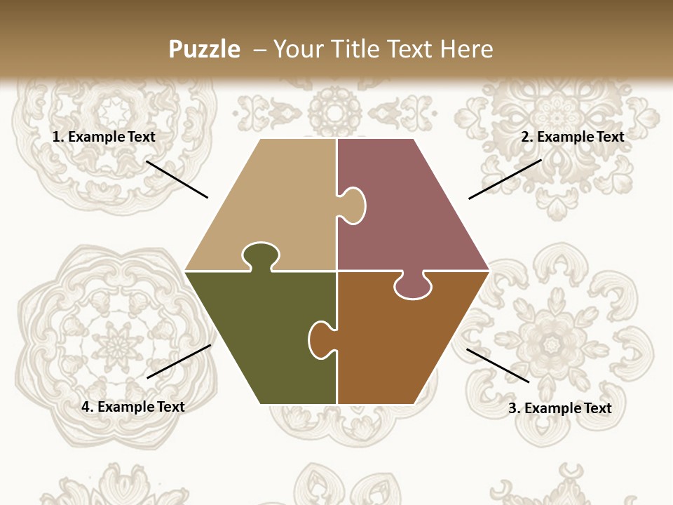 A Set Of Nine Ornamental Designs On A White Background PowerPoint Template