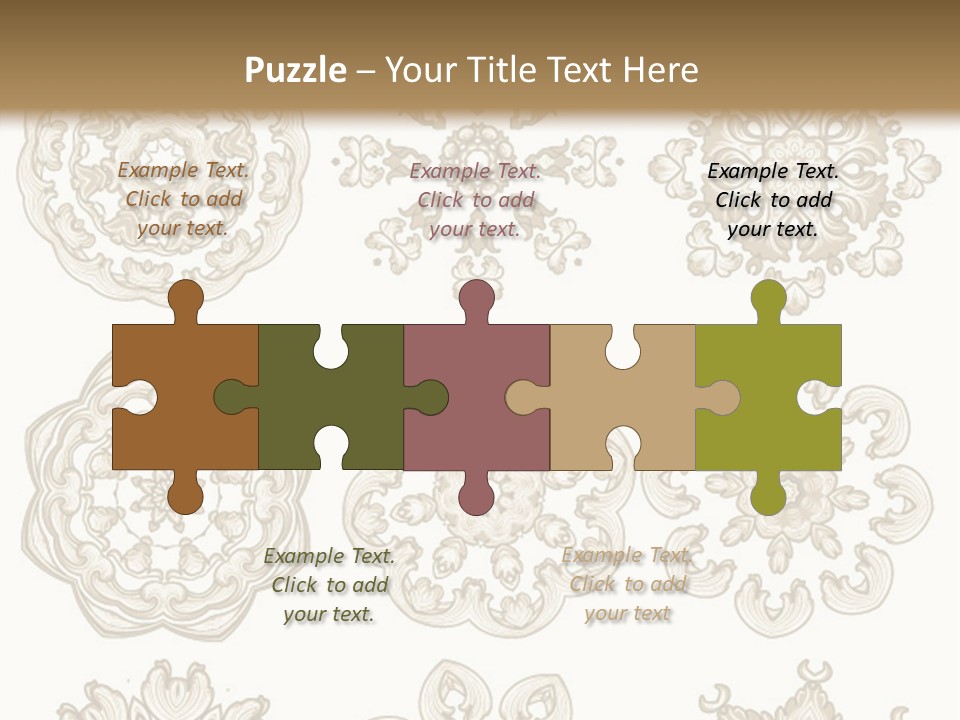 A Set Of Nine Ornamental Designs On A White Background PowerPoint Template