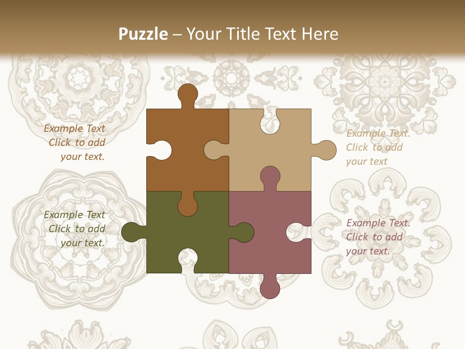 A Set Of Nine Ornamental Designs On A White Background PowerPoint Template