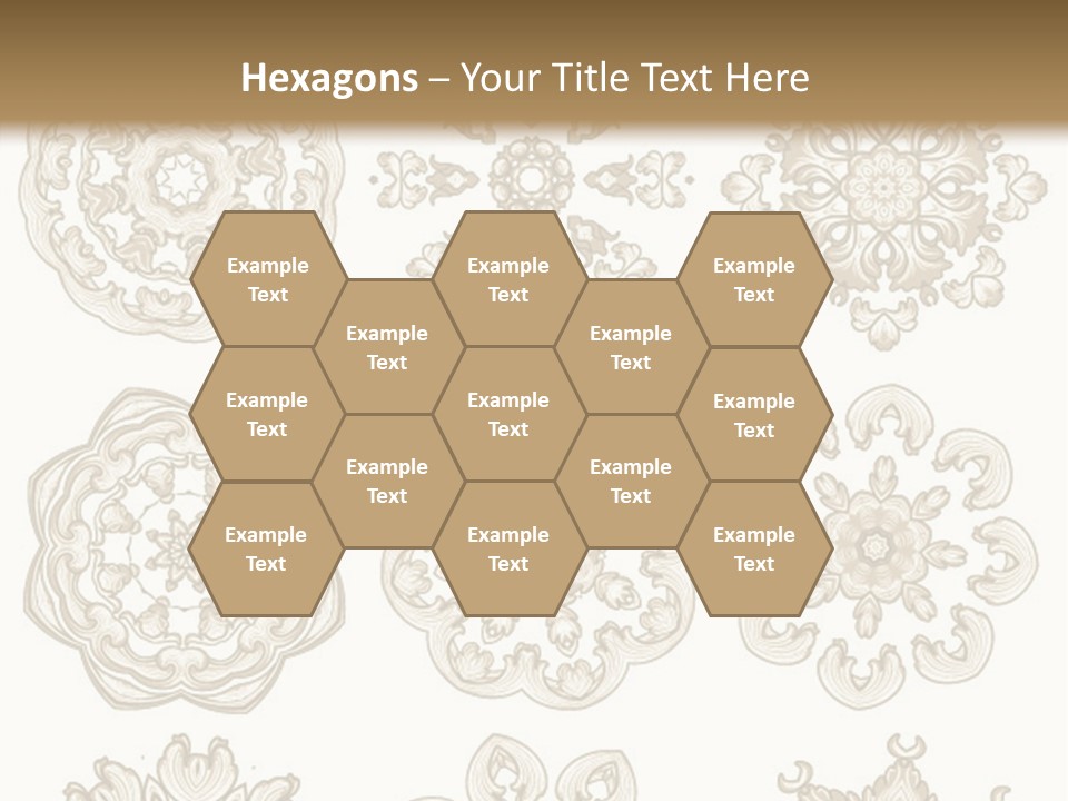 A Set Of Nine Ornamental Designs On A White Background PowerPoint Template