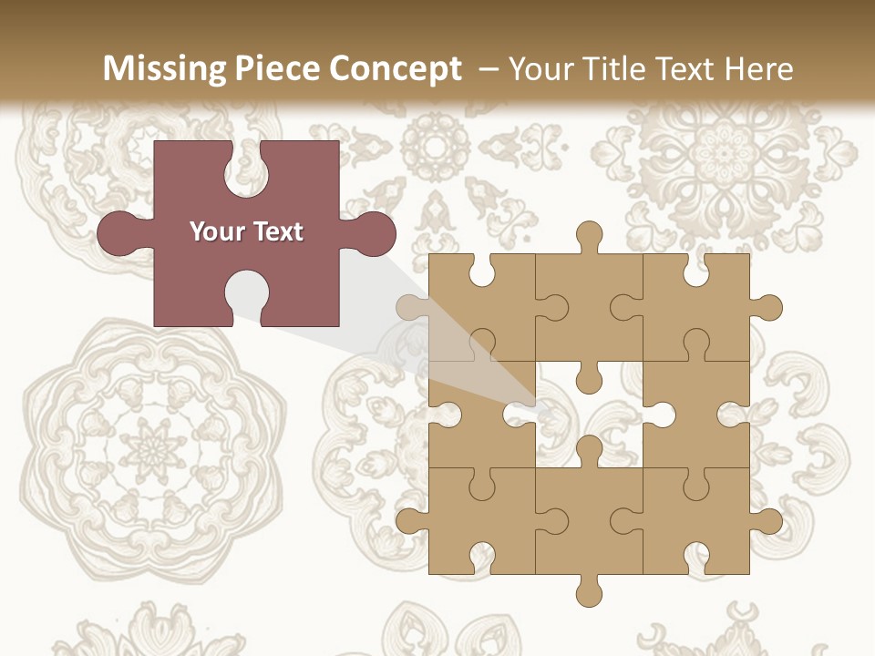 A Set Of Nine Ornamental Designs On A White Background PowerPoint Template