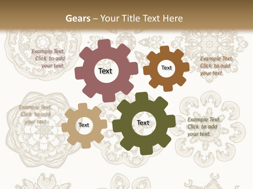 A Set Of Nine Ornamental Designs On A White Background PowerPoint Template