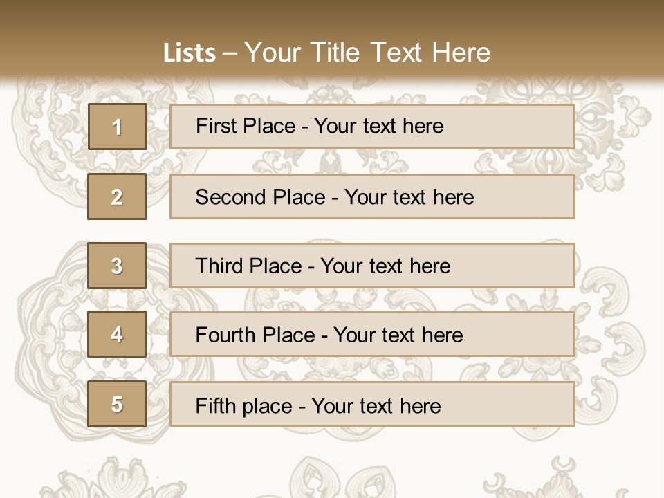 A Set Of Nine Ornamental Designs On A White Background PowerPoint Template