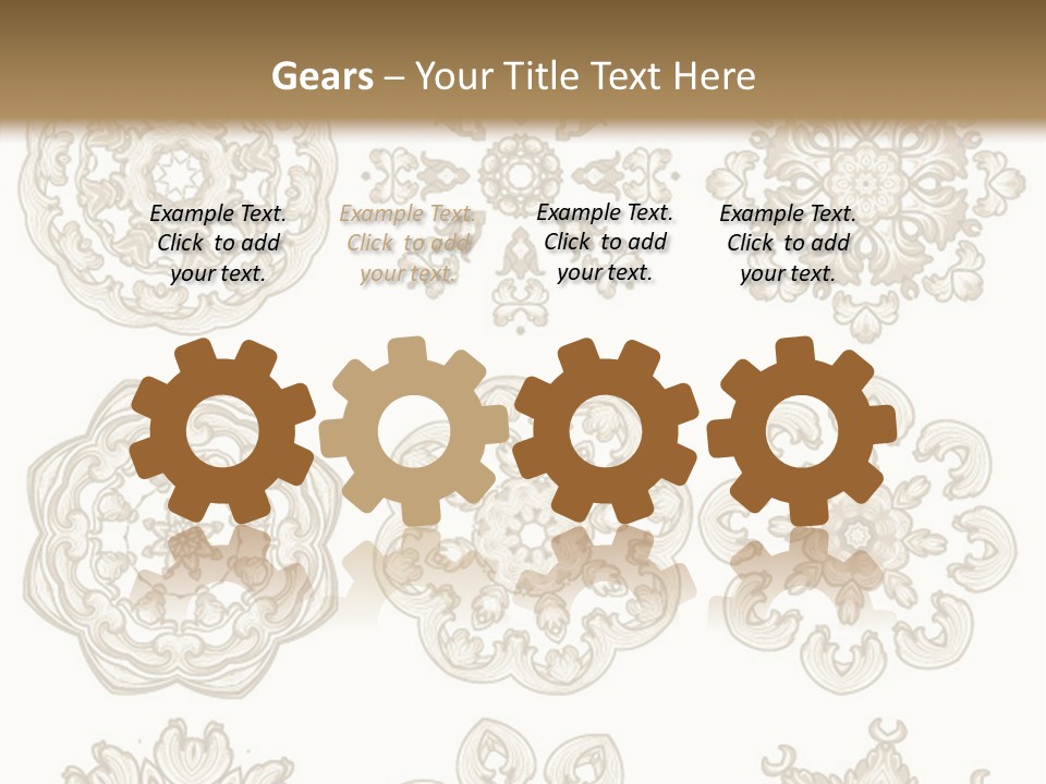 A Set Of Nine Ornamental Designs On A White Background PowerPoint Template