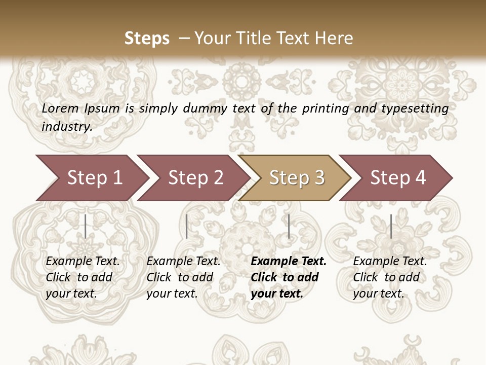 A Set Of Nine Ornamental Designs On A White Background PowerPoint Template