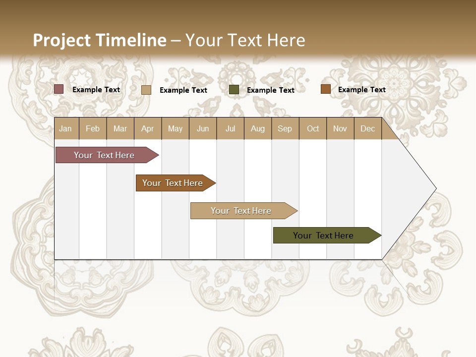 A Set Of Nine Ornamental Designs On A White Background PowerPoint Template