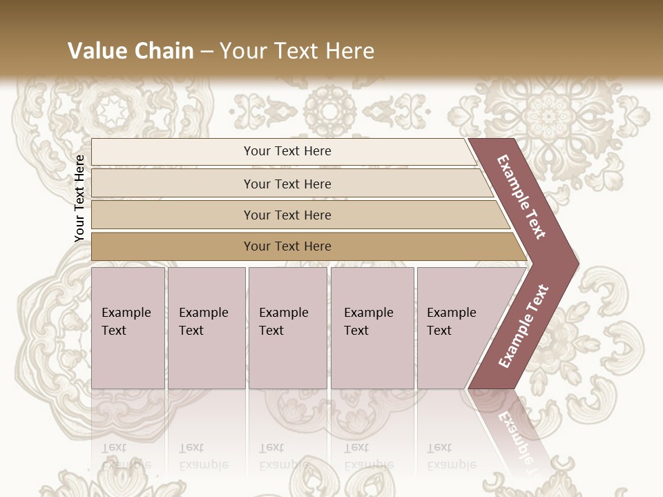 A Set Of Nine Ornamental Designs On A White Background PowerPoint Template