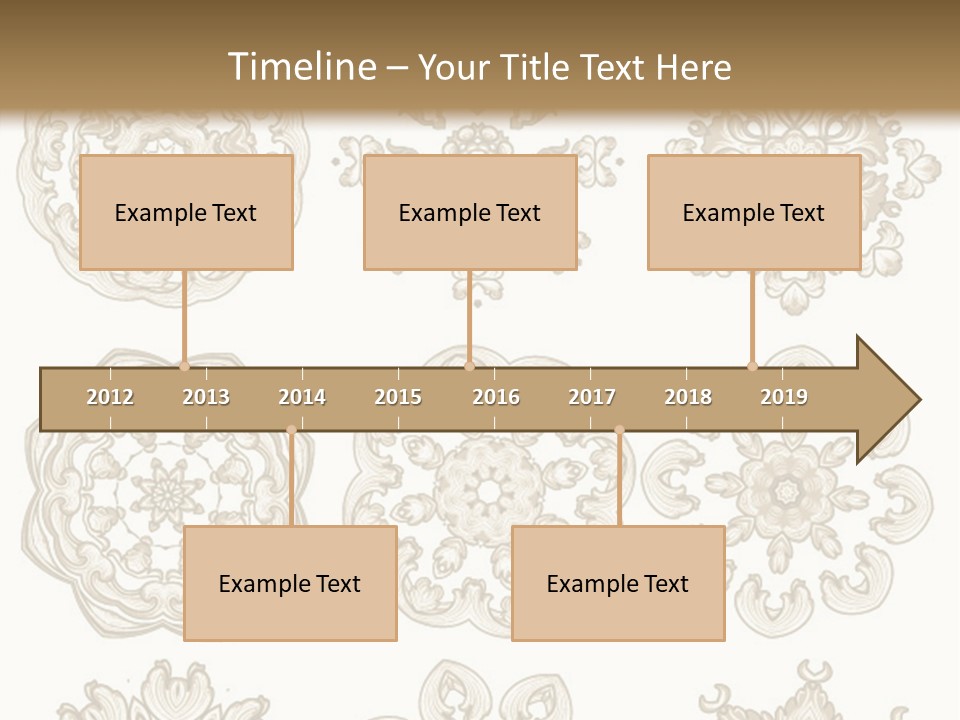 A Set Of Nine Ornamental Designs On A White Background PowerPoint Template