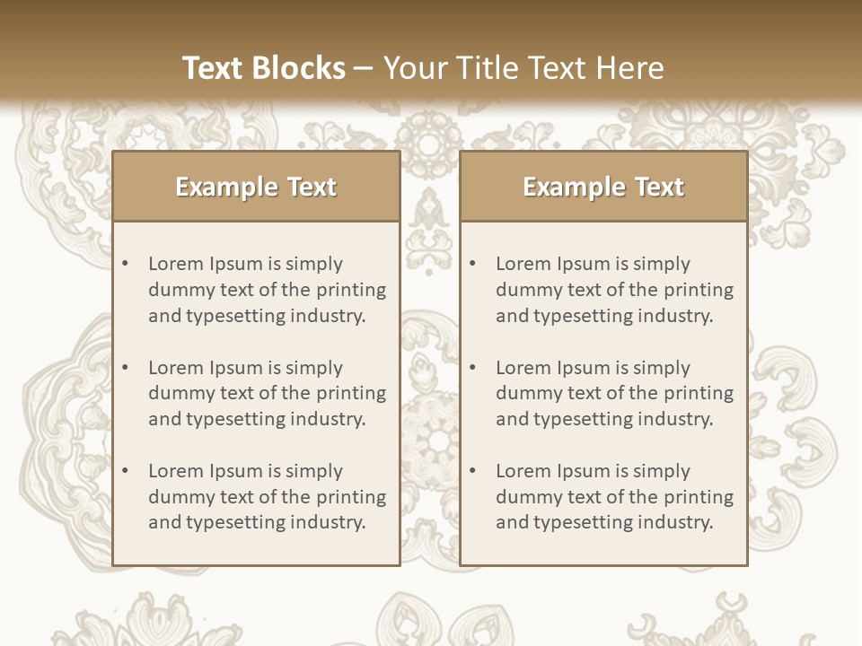 A Set Of Nine Ornamental Designs On A White Background PowerPoint Template