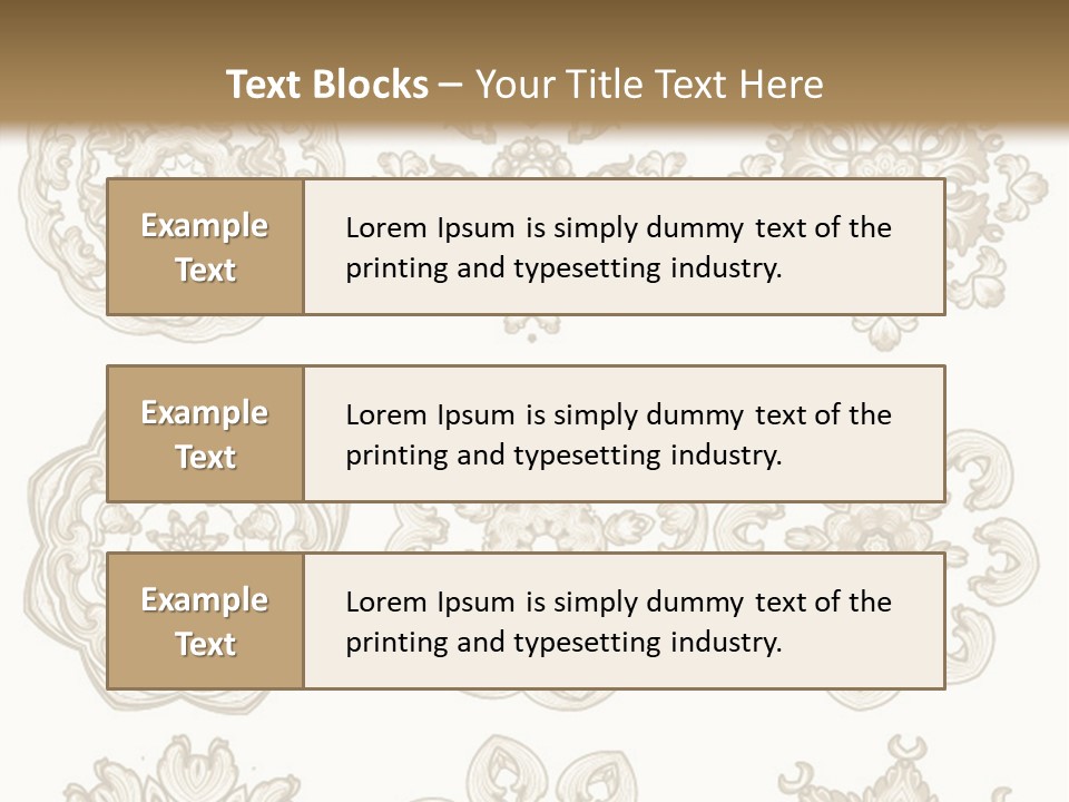 A Set Of Nine Ornamental Designs On A White Background PowerPoint Template