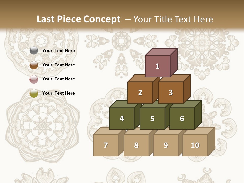 A Set Of Nine Ornamental Designs On A White Background PowerPoint Template