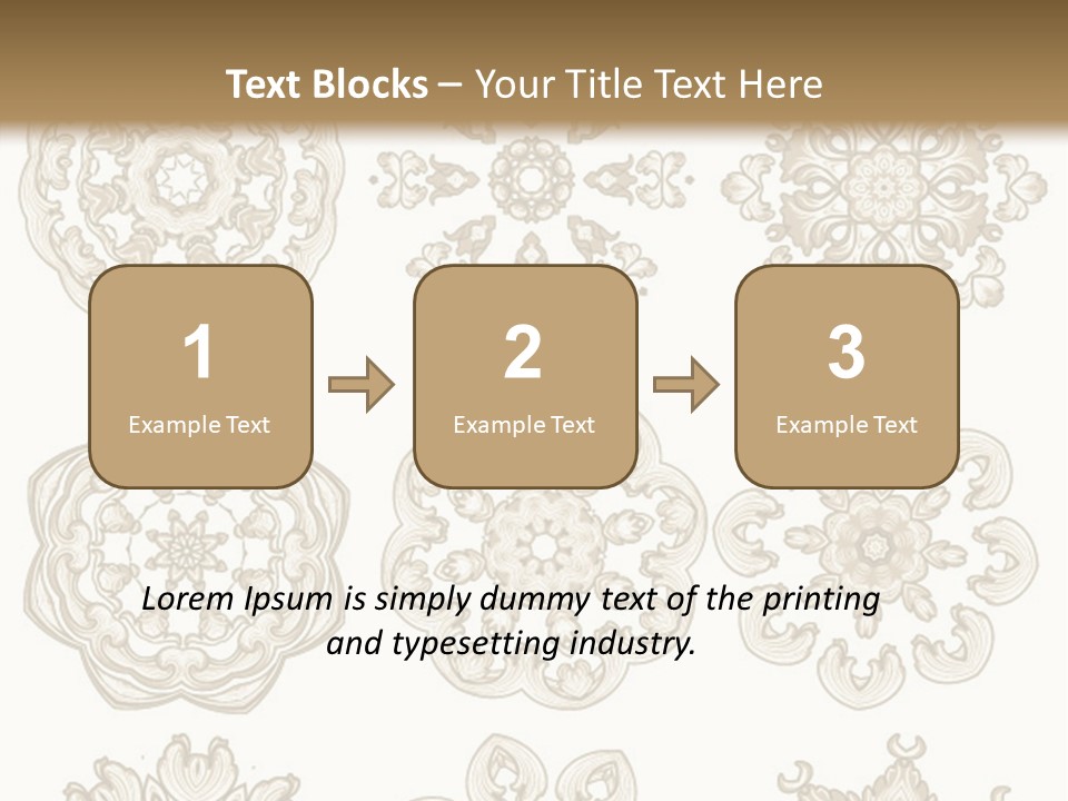 A Set Of Nine Ornamental Designs On A White Background PowerPoint Template