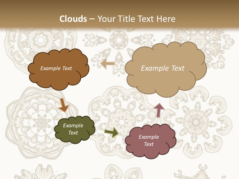 A Set Of Nine Ornamental Designs On A White Background PowerPoint Template