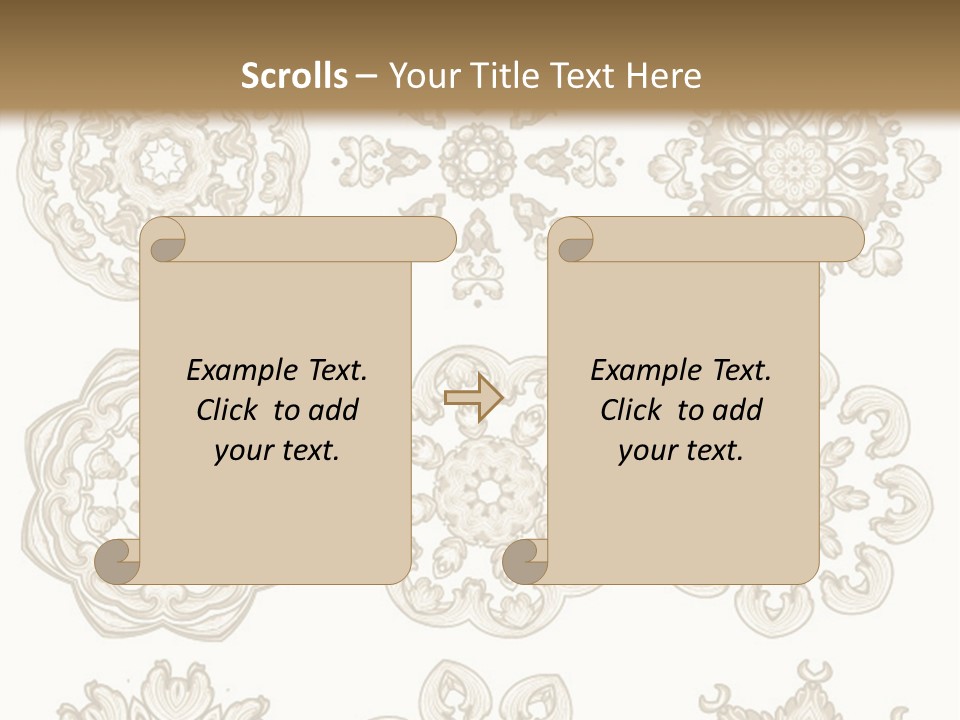 A Set Of Nine Ornamental Designs On A White Background PowerPoint Template