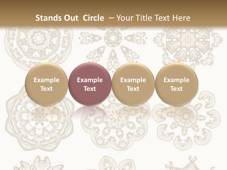 A Set Of Nine Ornamental Designs On A White Background PowerPoint Template