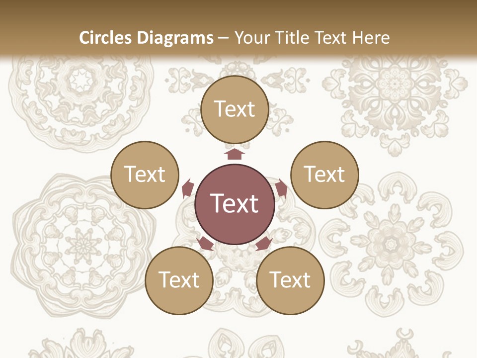 A Set Of Nine Ornamental Designs On A White Background PowerPoint Template