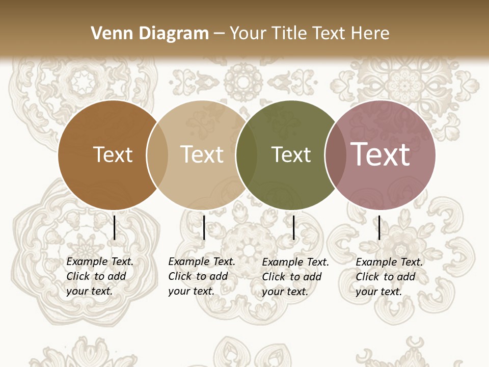 A Set Of Nine Ornamental Designs On A White Background PowerPoint Template