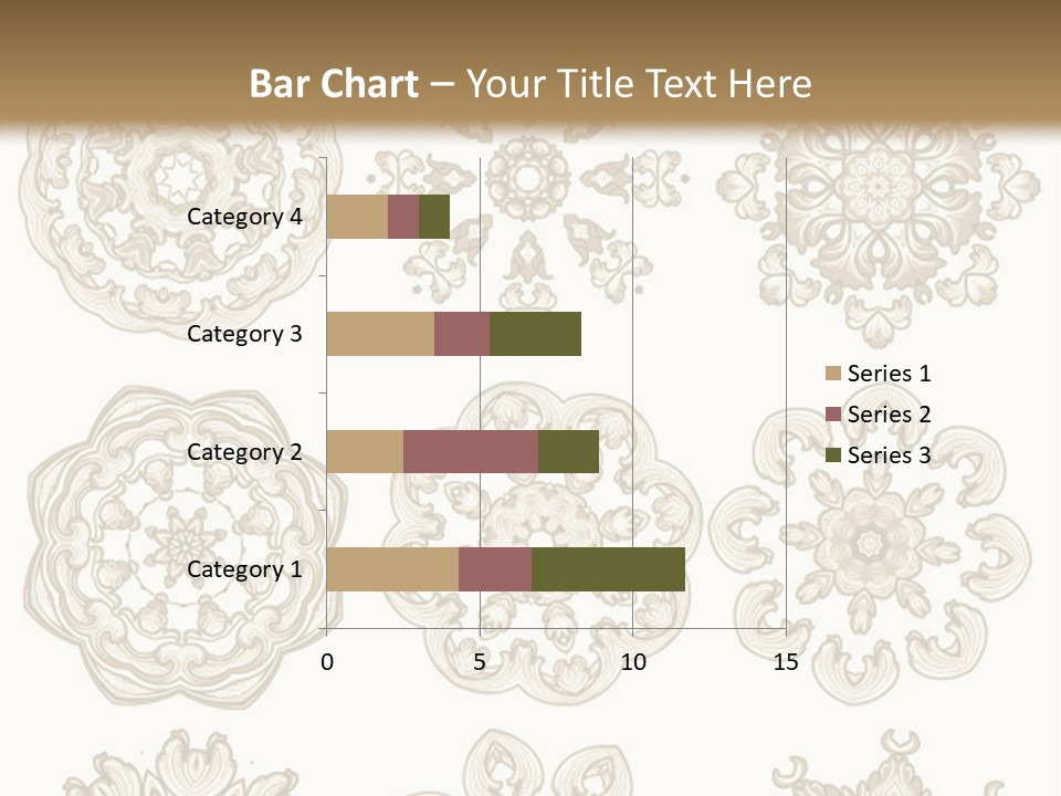 A Set Of Nine Ornamental Designs On A White Background PowerPoint Template
