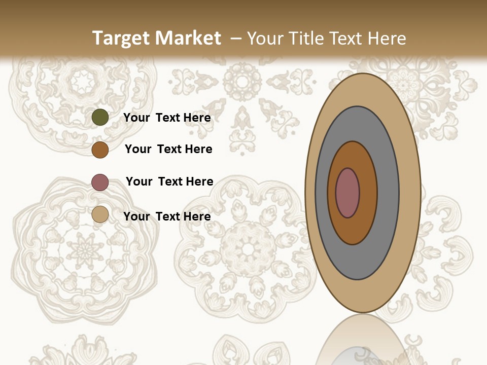 A Set Of Nine Ornamental Designs On A White Background PowerPoint Template