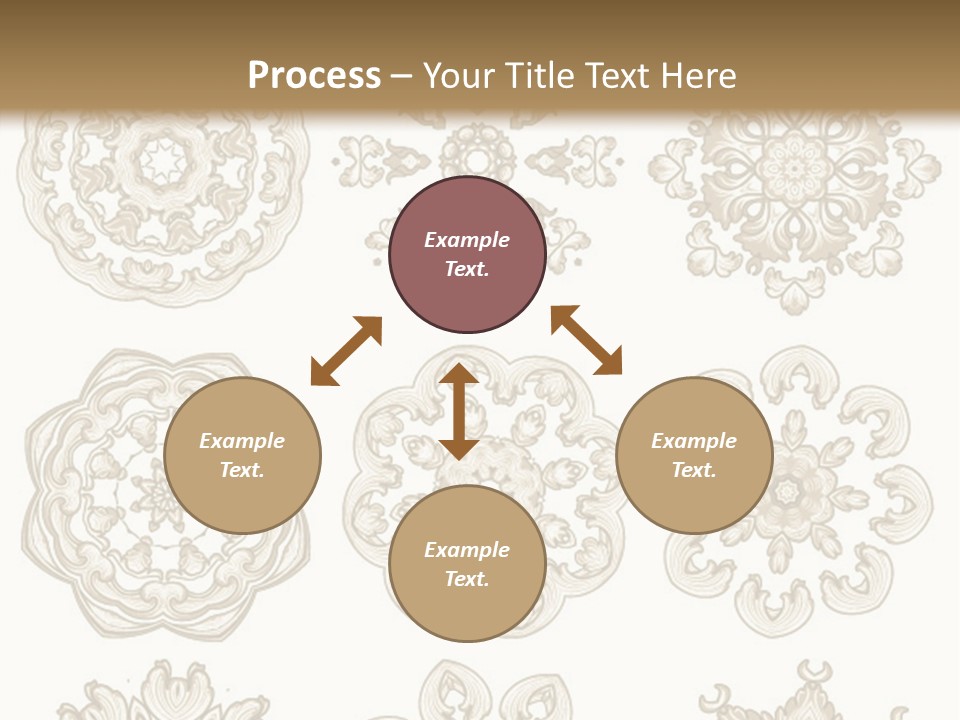 A Set Of Nine Ornamental Designs On A White Background PowerPoint Template